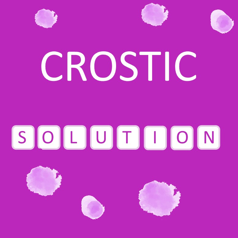 Logo Crostic solution