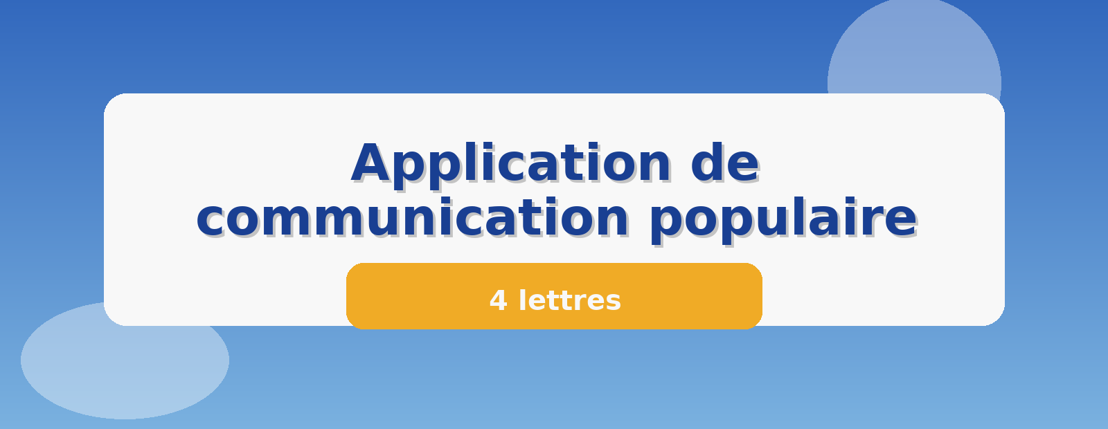 Application de communication populaire 4 lettres
