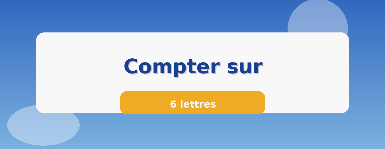 Compter sur 6 lettres