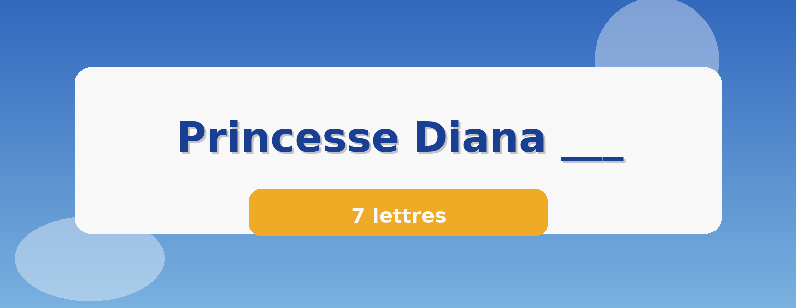 Princesse Diana ___ 7 lettres