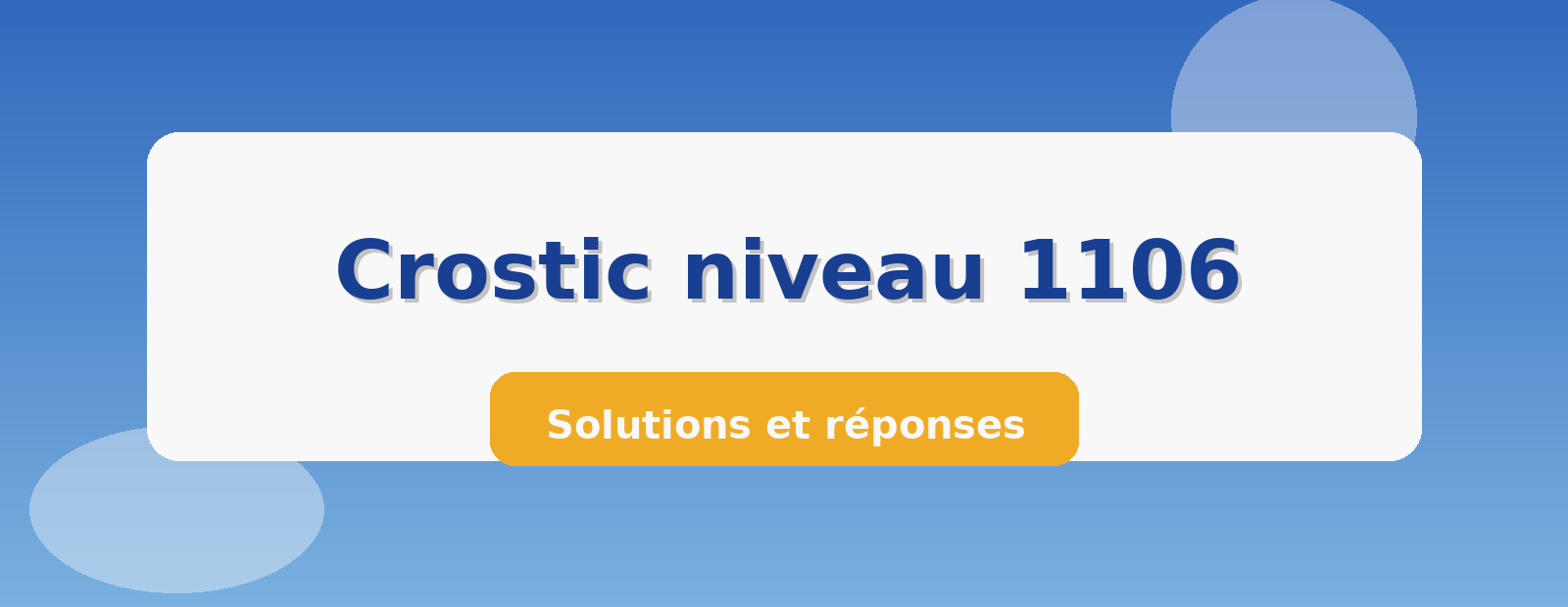 crostic solution niveau 1106