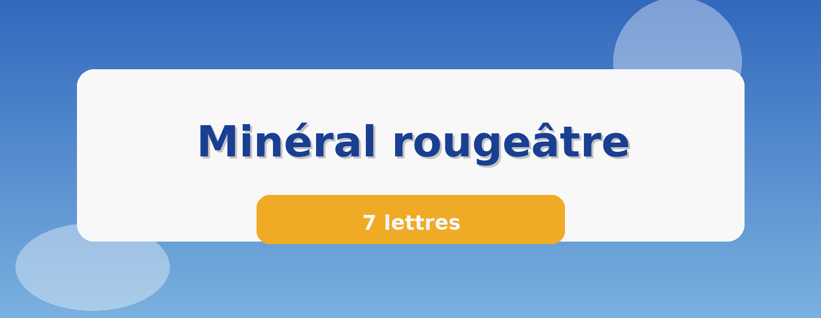 Minéral rougeâtre 7 lettres
